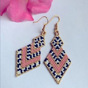Handmade Earrings, made with Miyuki Beads